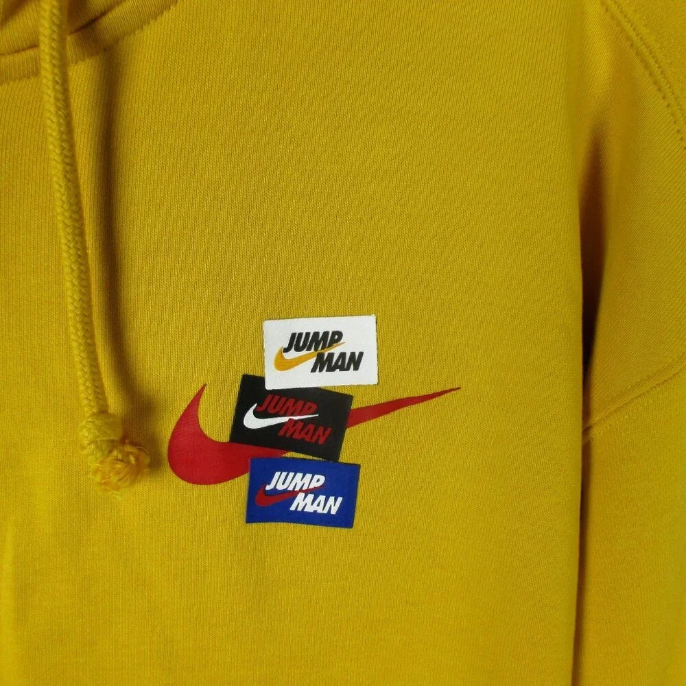 Jordan Jumpman Mens Hoodie Full Zip Thick Yellow L Heavyweight NWT - Picture 7 of 8